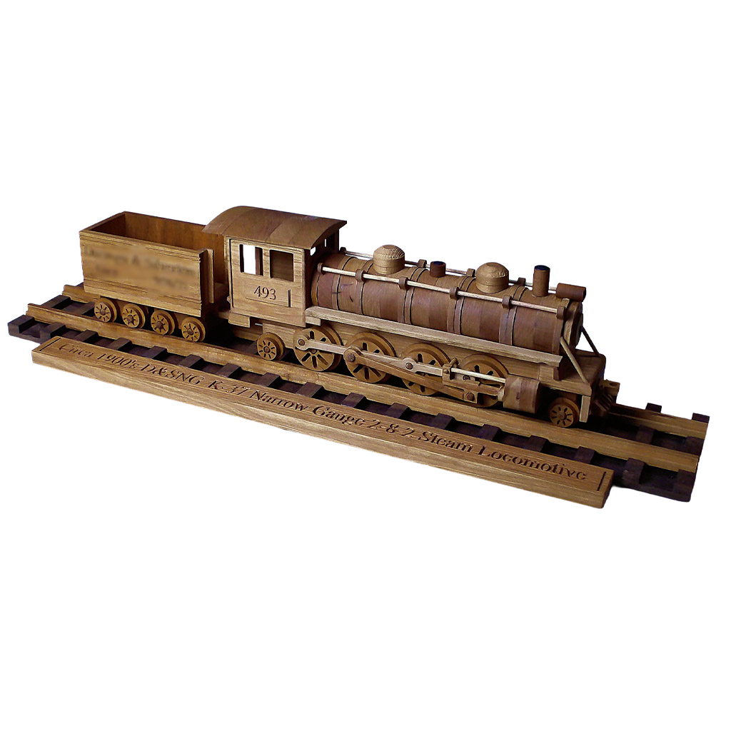 Vintage 2-8-2 No. 493 Narrow Gauge Steam Engine